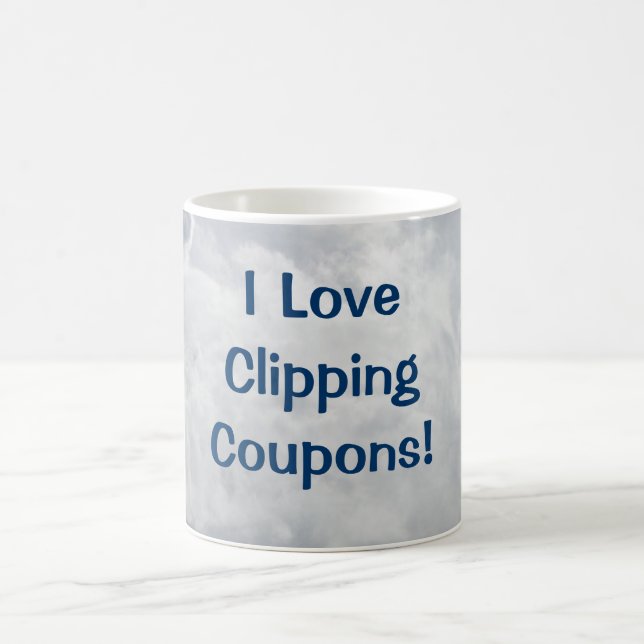 Clipping Coupons mug (Center)