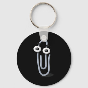 Clippy Paper Clip Funny Meme Page Note  Key Ring