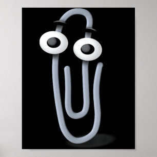 Clippy Paper Clip Funny Meme Page Note  Poster