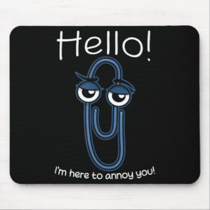 Clippy Paper Clip Funny Meme Page Note Sarcastic  Mouse Pad