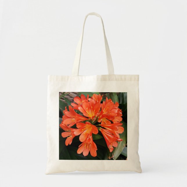 Clivia Miniata - The Orange Beautiful Flower Tote Bag (Front)
