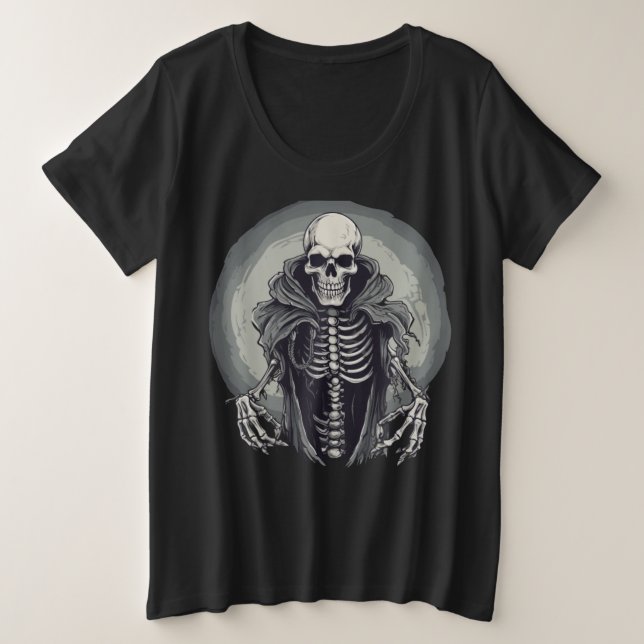 Cloaked Cadaver Plus Size T-Shirt (Design Front)