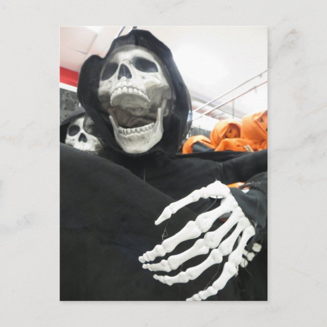 Cloaked Skeleton Postcard (Front)