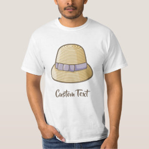 Cloche Hat Beige T-Shirt
