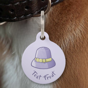 Cloche Hat Lilac Pet Tag