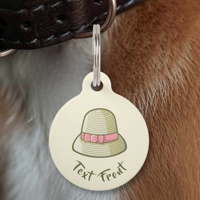 Cloche Hat Yellow Pet Tag (Creator Uploaded)