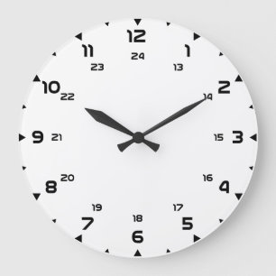 Clock 24h template create your own wall clock-face