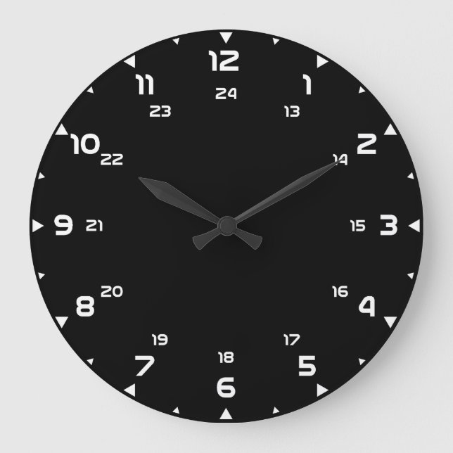 Clock 24h template create your own wall clock-face (Front)