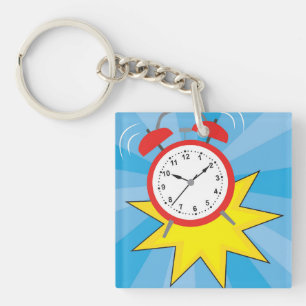 Clock Alarming Key Ring