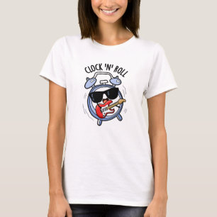 Clock And Roll Funny Rock Pun T-Shirt