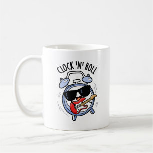 Clock And Roll Funny Rock Puns Coffee Mug