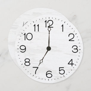 Clock Birthday Party On Whitewashed Wood