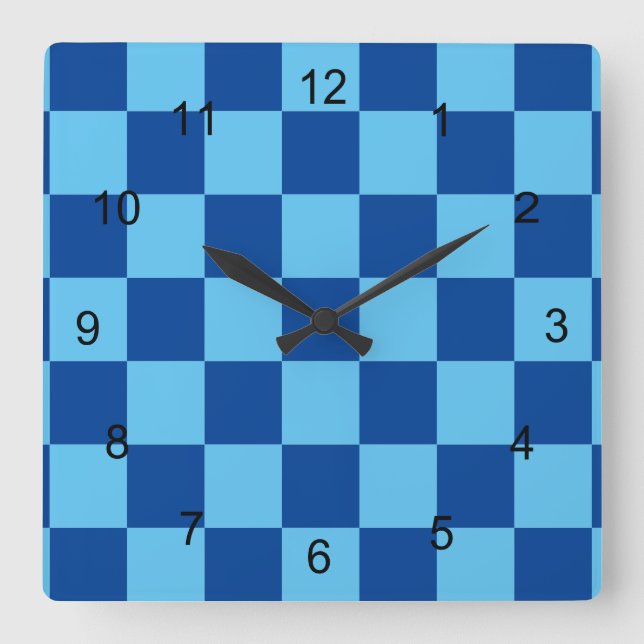 Clock - Blue Checkerboard (Front)