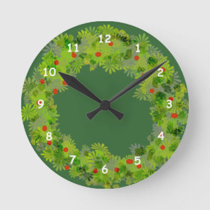 Clock - Christmas Wreath