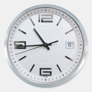 Clock Classic Round Sticker