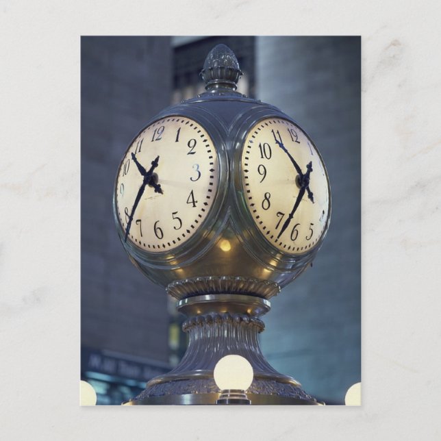 Clock Concourse Grand Central Station New York Postcard (Front)