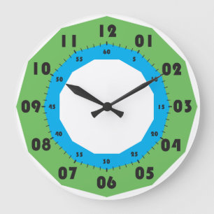 clock dial black numbers for minutes and seconds