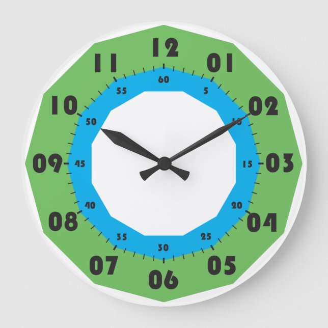 clock dial black numbers for minutes and seconds (Front)