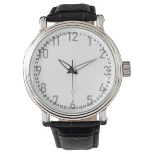 clock dial grey numbers for hours and black second watch