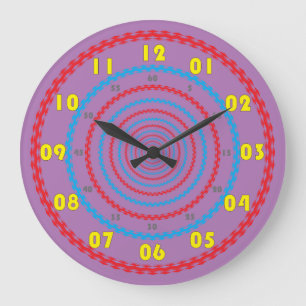 clock dial yellow numbers for minutes and grey sec