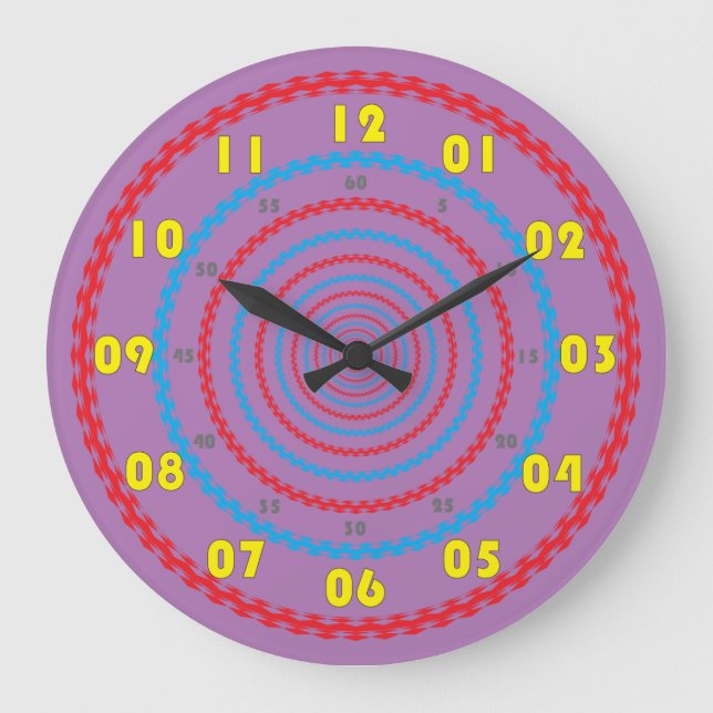 clock dial yellow numbers for minutes and grey sec (Front)