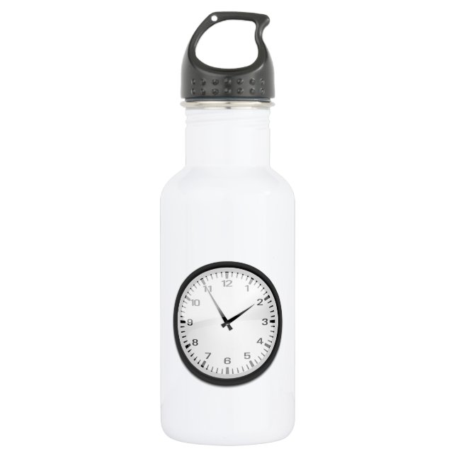 Clock Displaying Time 532 Ml Water Bottle (Front)