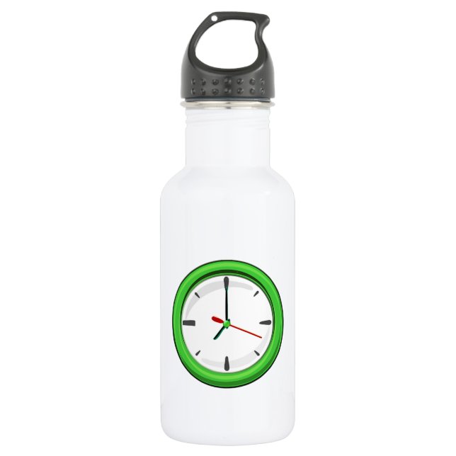 Clock Displaying Time 532 Ml Water Bottle (Front)