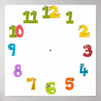 Clock face  design poster