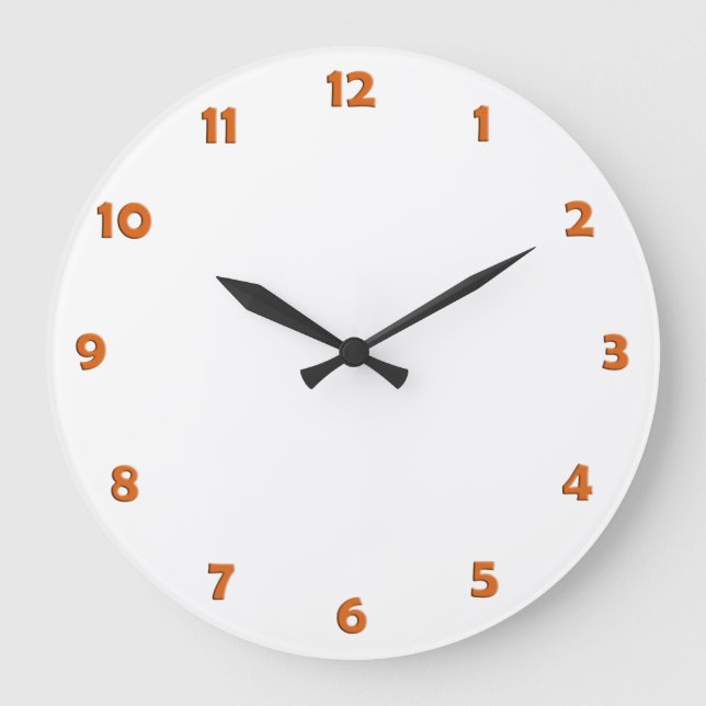 Clock Face Numbers - orange (Front)