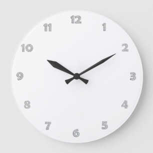 Clock Face Numbers - silver - for your design