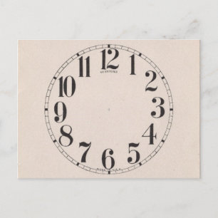 CLOCK FACE POSTCARD