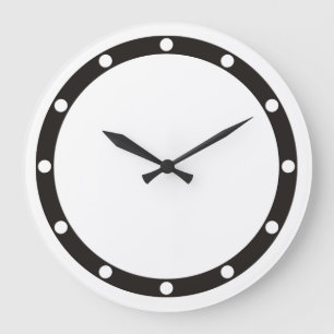 Clock Face Ring Dots black for your design