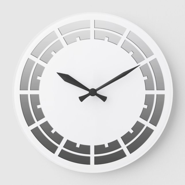 Clock Face Ring Stripes - grey for your design (Front)