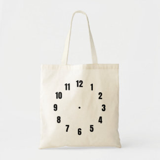 clock face tote bag