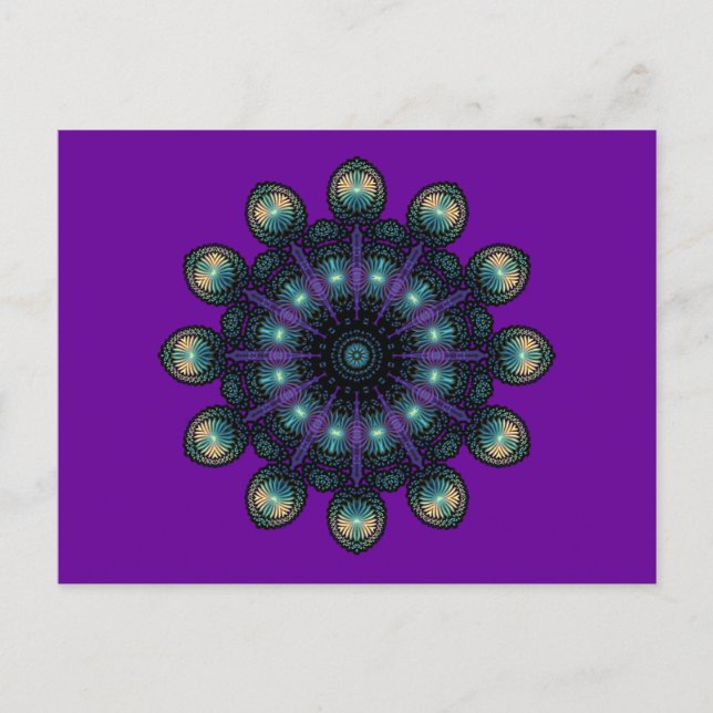 Clock Faces - Apophysis Fractal Postcard (Front)