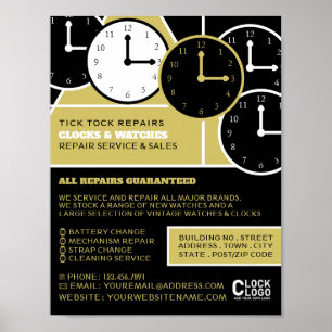 Clock Faces, Horologist Advertising Poster