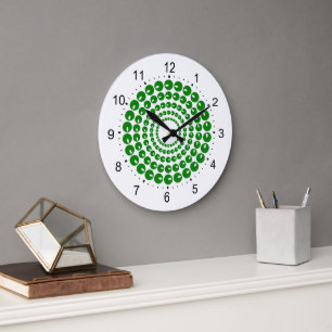 Clock - Green Concentric Circles of Beads