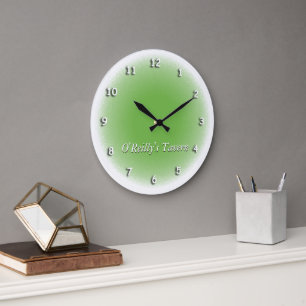 Clock - Green Vignette