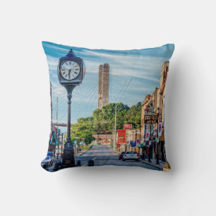 Clock In Downtown Cape Girardeau Cushion