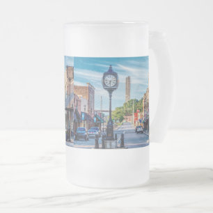 Clock In Downtown Cape Girardeau Frosted Glass Bee Frosted Glass Beer Mug