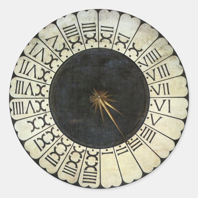 Clock in the Duomo by Paolo Uccello Classic Round Sticker (Front)