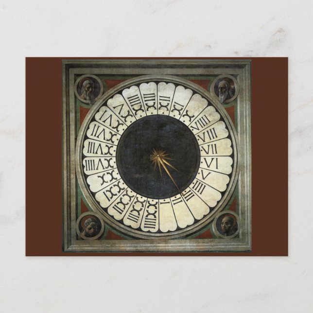 Clock in the Duomo by Paolo Uccello Postcard (Front)