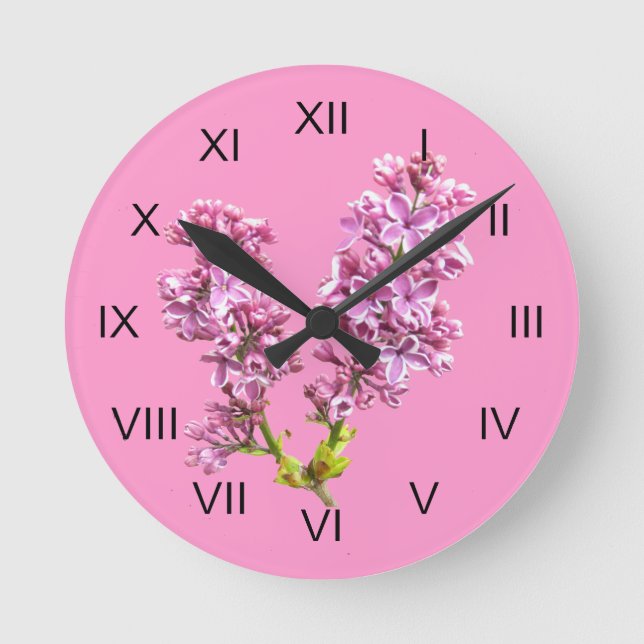 Clock - Lilac Blossoms (Front)