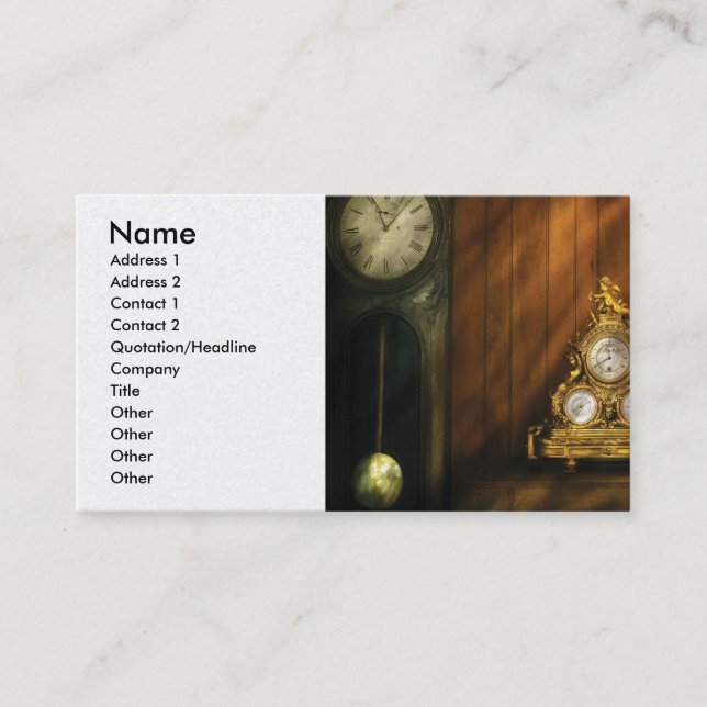 Clock Maker - Clocks Business Card (Front)
