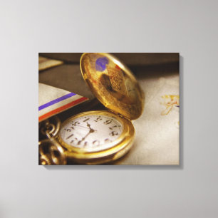 Clock Maker - Time never waits  Canvas Print
