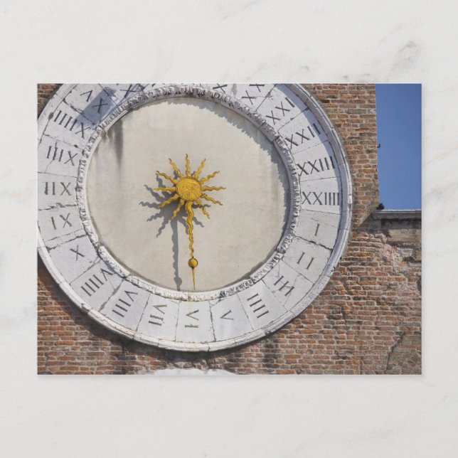 Clock of San Giacomo di Rialto San Polo Venice Postcard (Front)