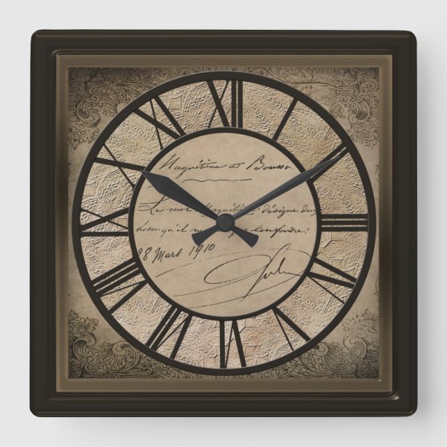 CLOCK - OLD WORLD VINTAGE DESIGN - (Front)
