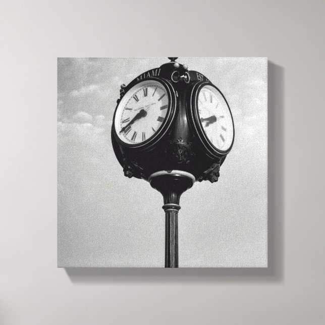 Clock on Route 66  Canvas Print (Front)