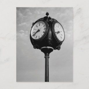 Clock on Route 66 Postcard