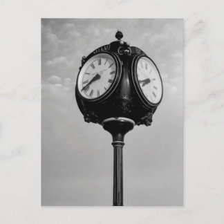 Clock on Route 66 Postcard